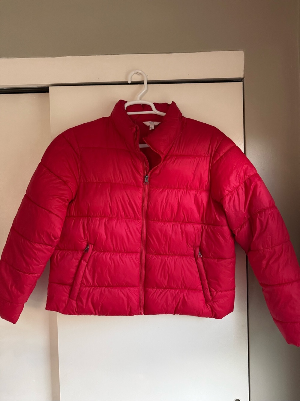 Time and Tru Red Quilted Puffer Jacket